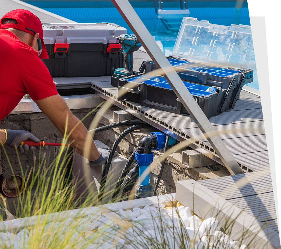 Installation of advanced pool equipment by Saddleback Mountain Pool and Spa Service in Mission Viejo